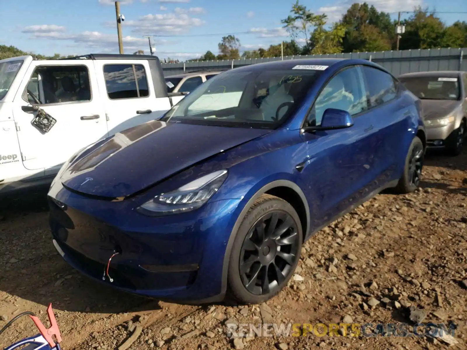 2 Фотография поврежденного автомобиля 5YJYGDEE8LF037619 TESLA MODEL Y 2020