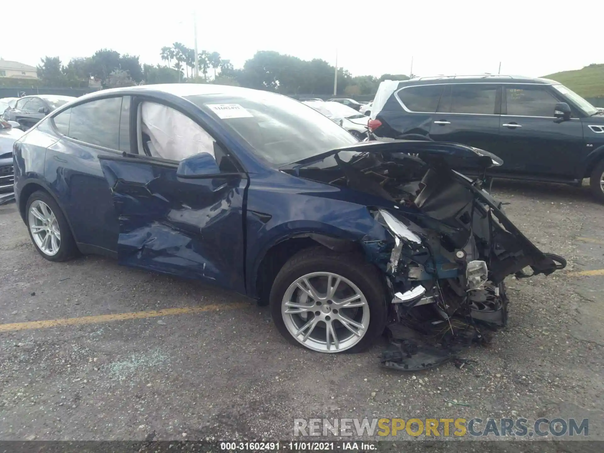 1 Photograph of a damaged car 5YJYGDEE8LF047888 TESLA MODEL Y 2020