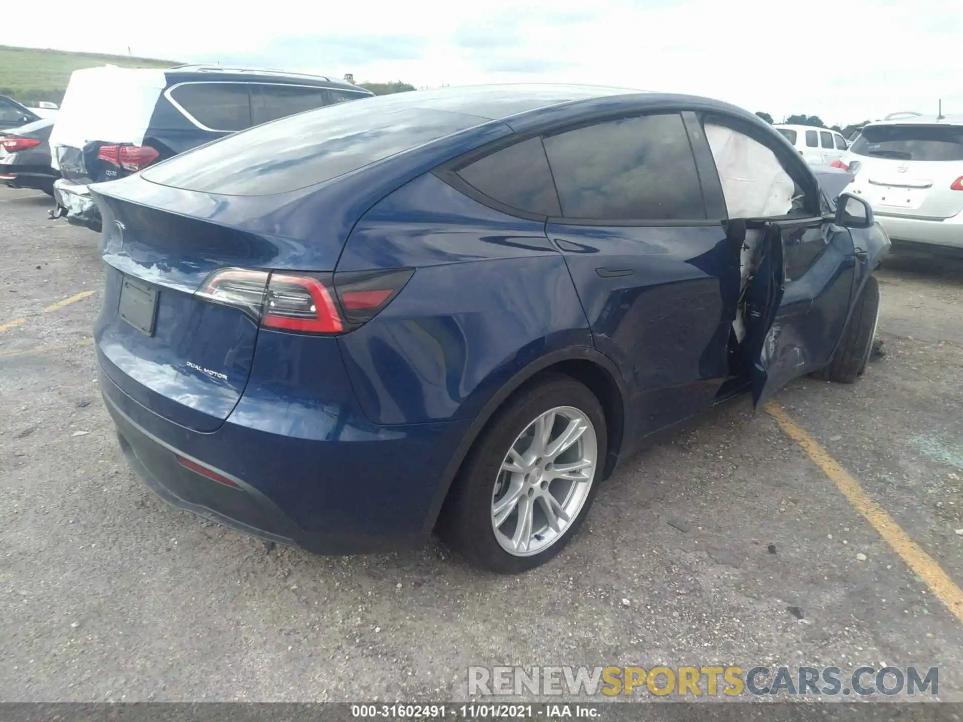 4 Photograph of a damaged car 5YJYGDEE8LF047888 TESLA MODEL Y 2020