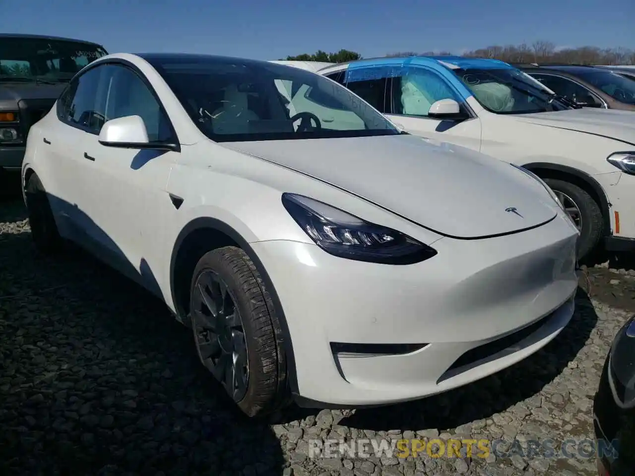 1 Photograph of a damaged car 5YJYGDEE8LF049219 TESLA MODEL Y 2020