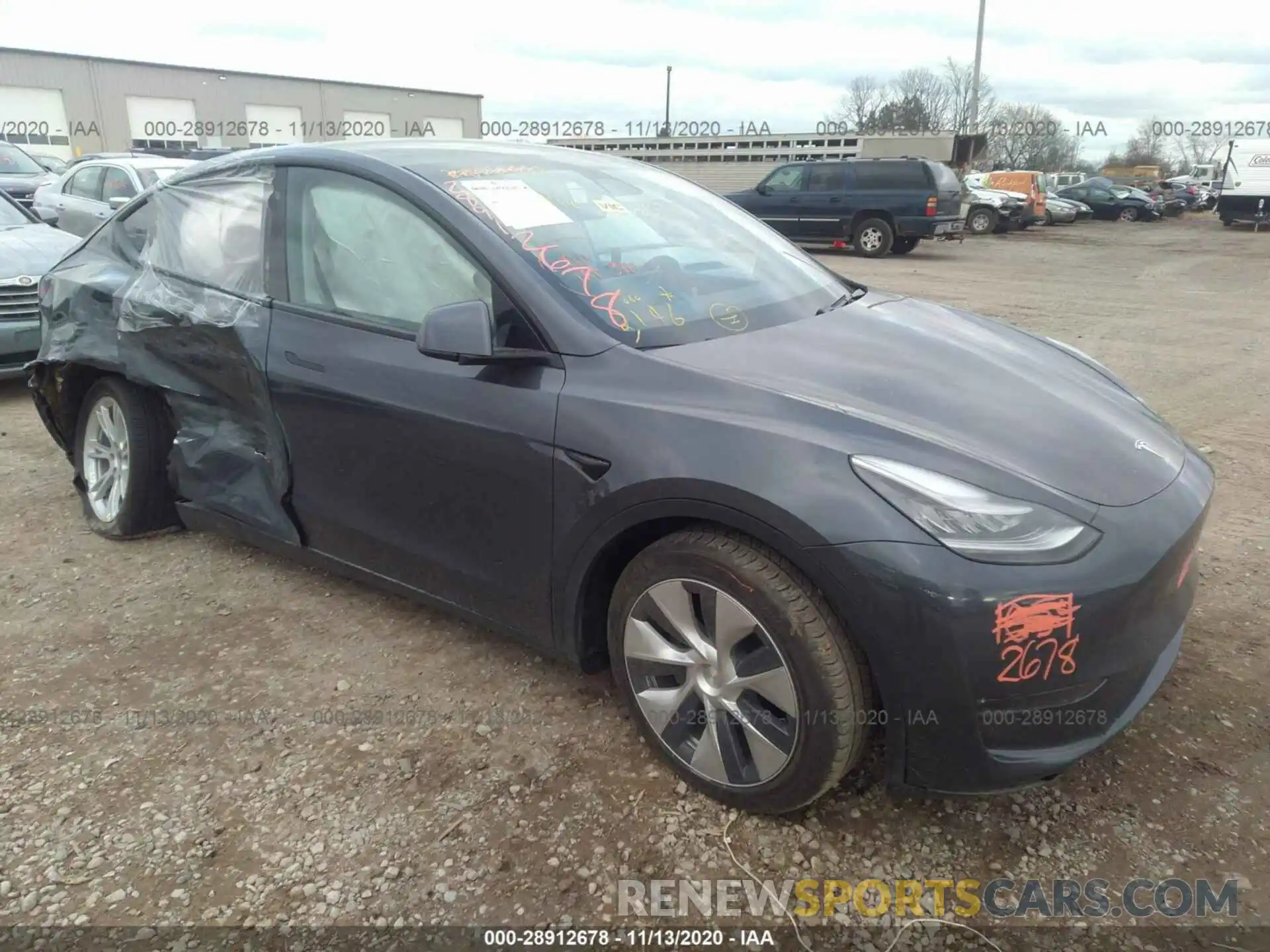 1 Photograph of a damaged car 5YJYGDEE8LF049611 TESLA MODEL Y 2020