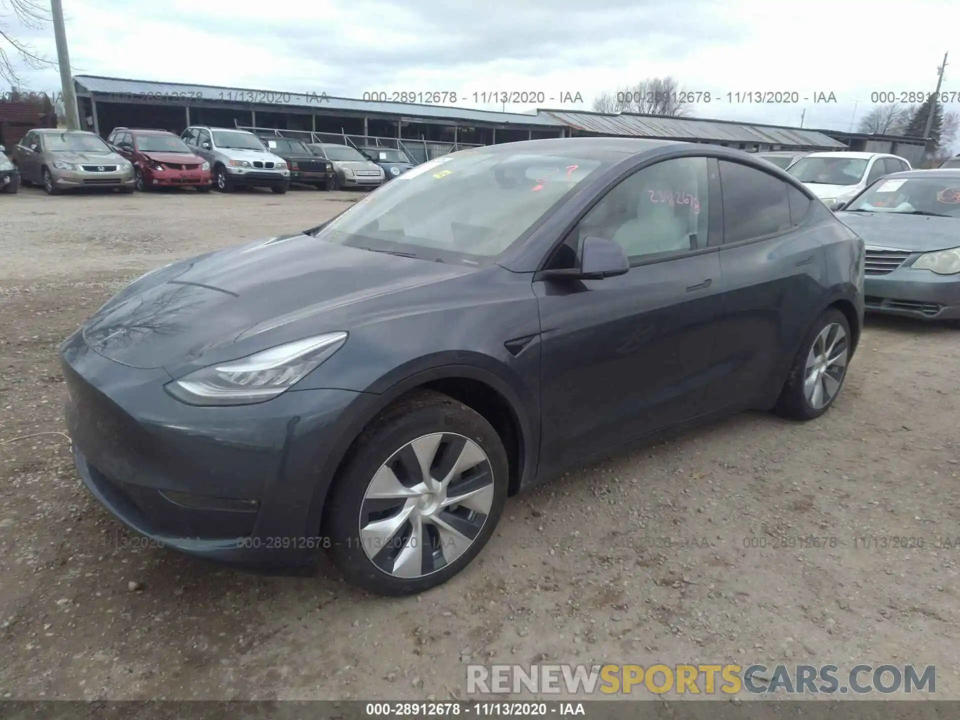 2 Photograph of a damaged car 5YJYGDEE8LF049611 TESLA MODEL Y 2020