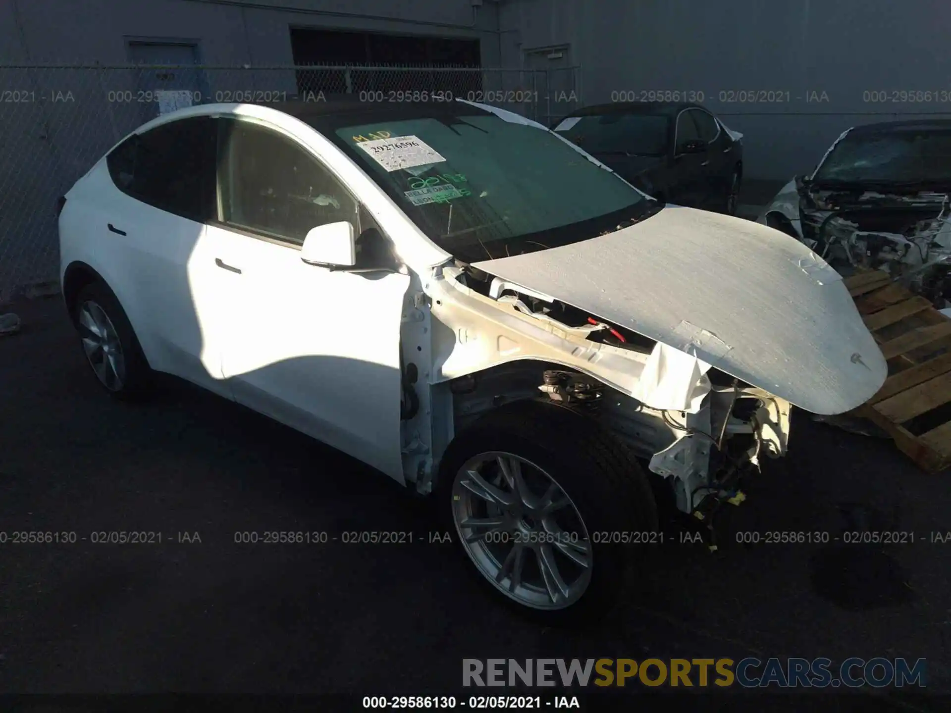 1 Photograph of a damaged car 5YJYGDEE8LF054663 TESLA MODEL Y 2020