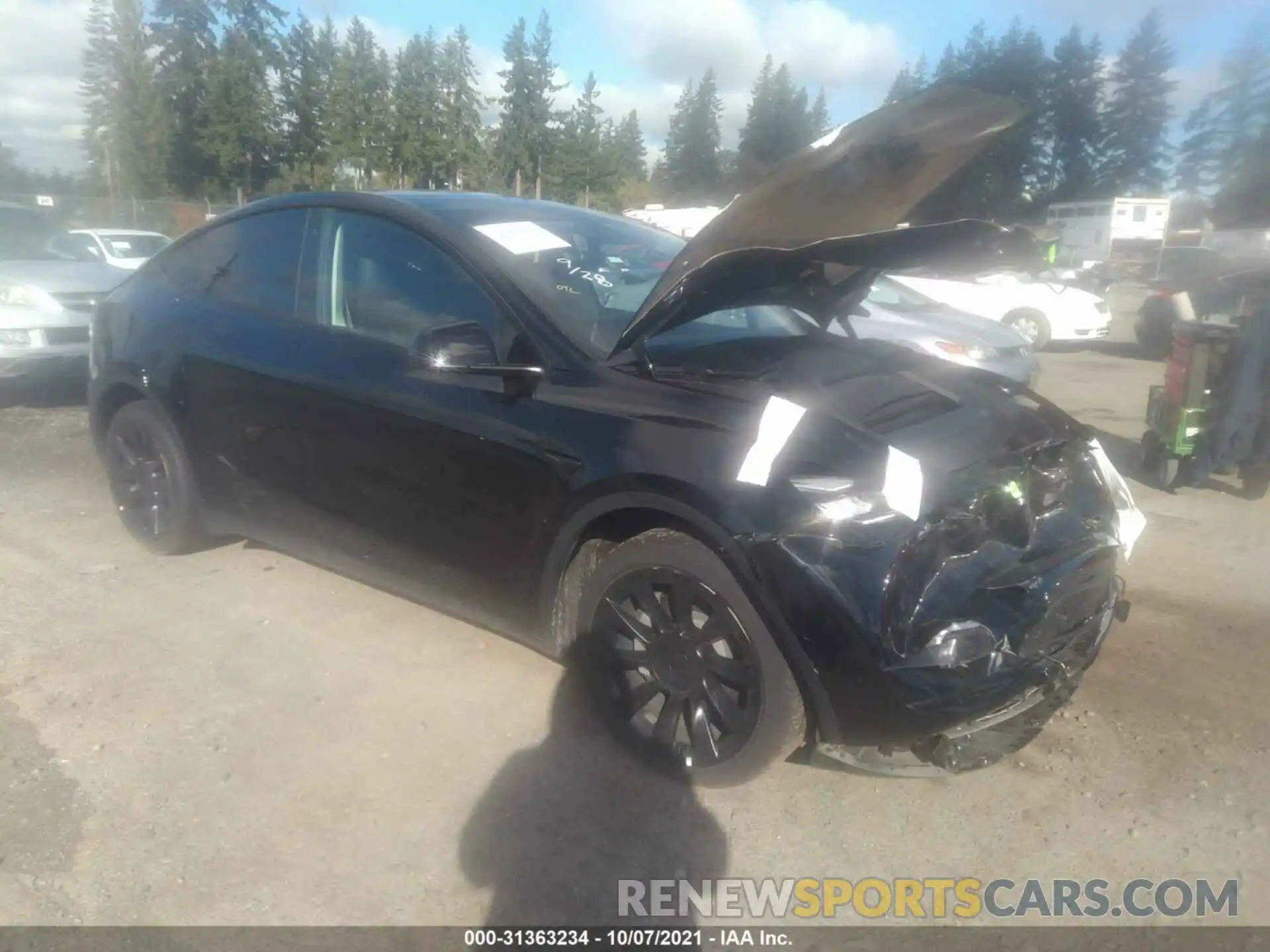 1 Photograph of a damaged car 5YJYGDEE8LF054842 TESLA MODEL Y 2020