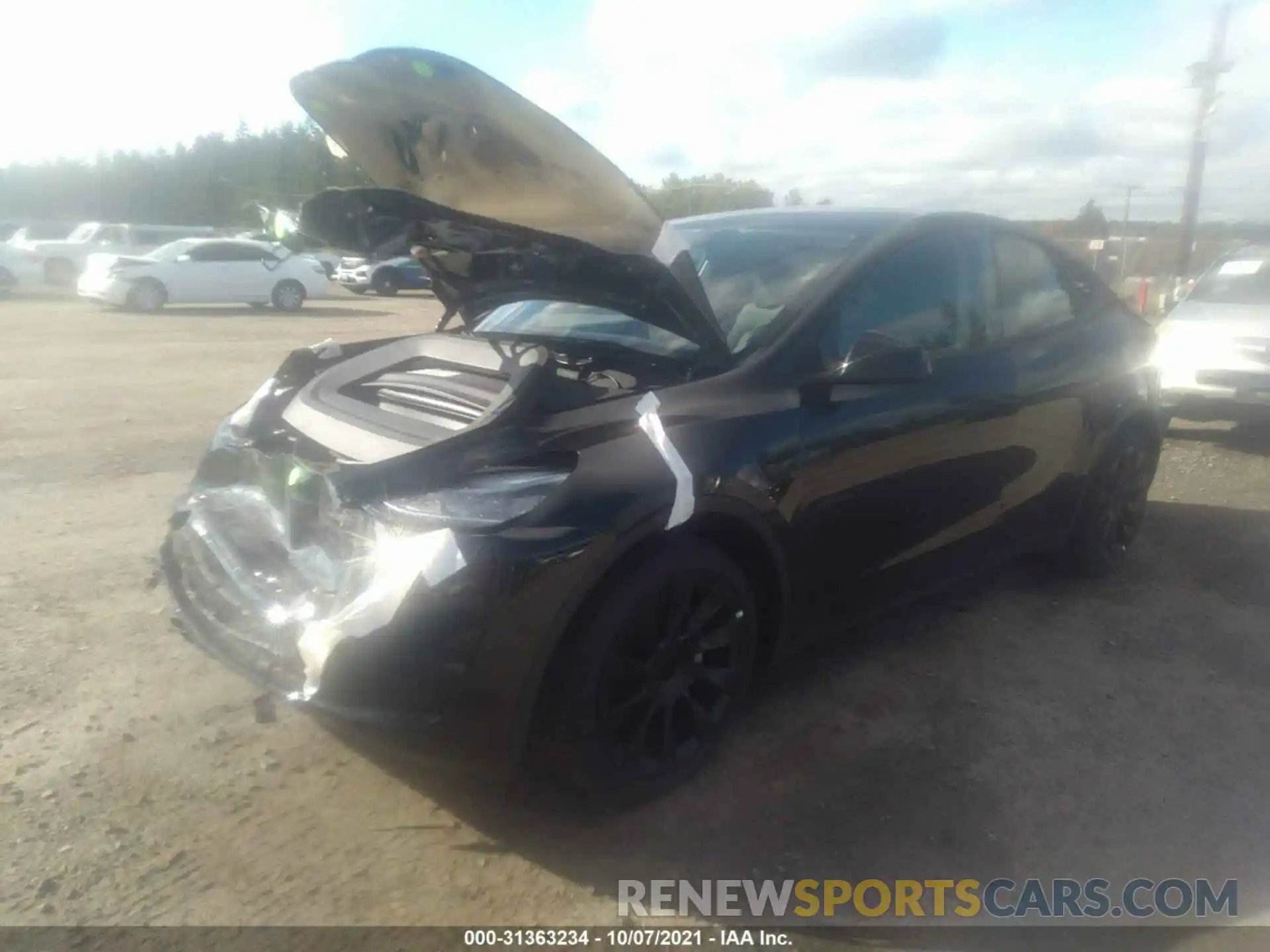 2 Photograph of a damaged car 5YJYGDEE8LF054842 TESLA MODEL Y 2020