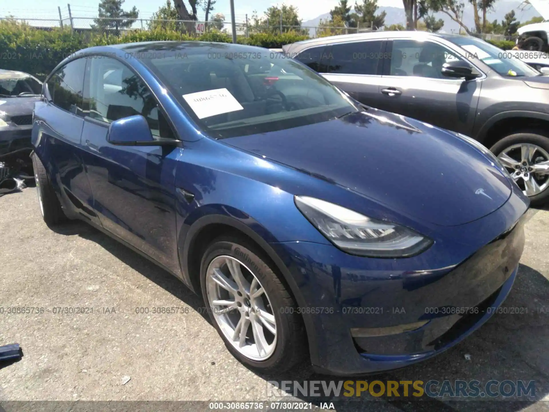 1 Photograph of a damaged car 5YJYGDEE8LF055294 TESLA MODEL Y 2020