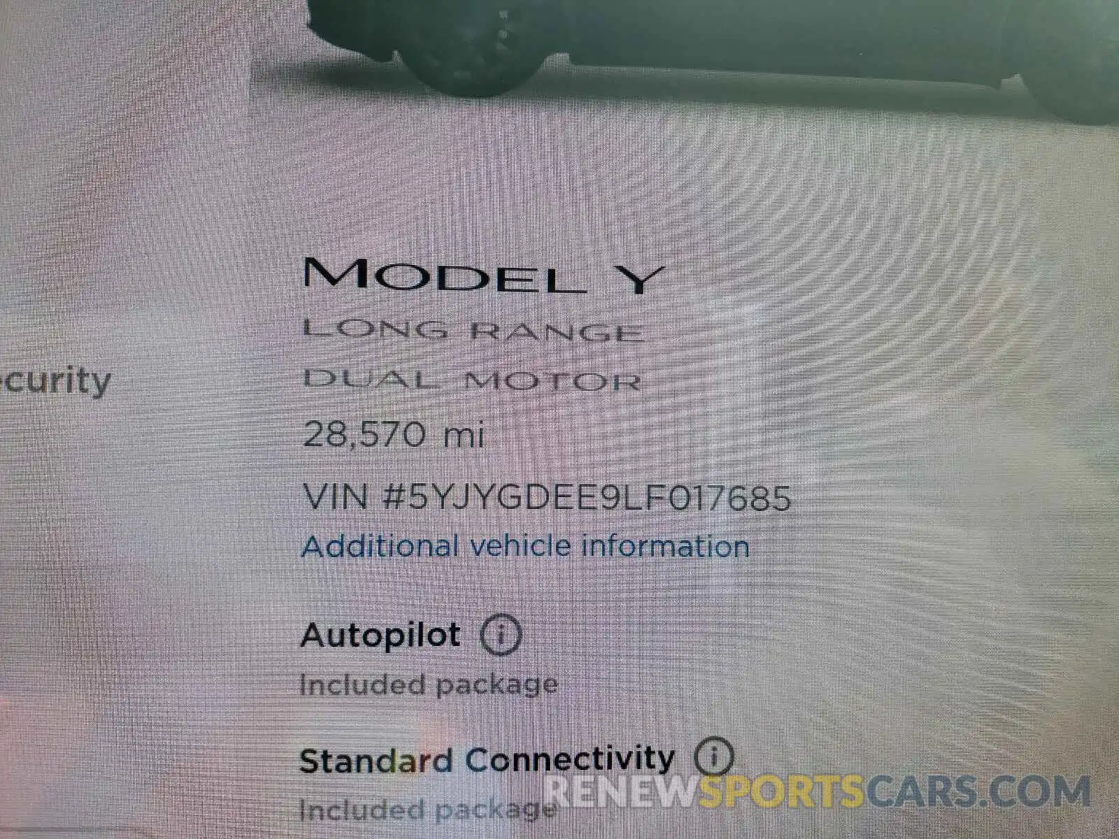 8 Фотография поврежденного автомобиля 5YJYGDEE9LF017685 TESLA MODEL Y 2020