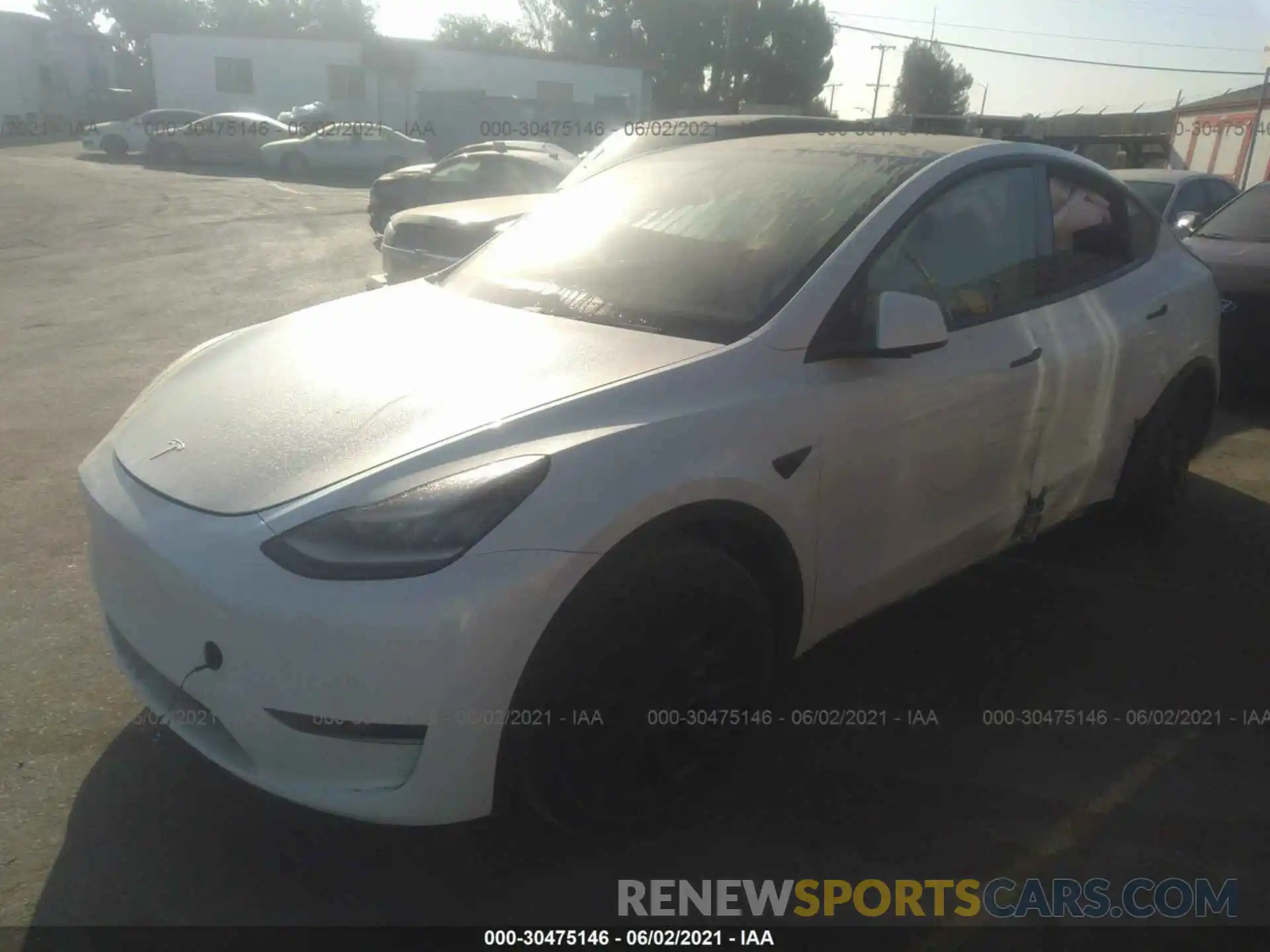 2 Photograph of a damaged car 5YJYGDEE9LF023552 TESLA MODEL Y 2020