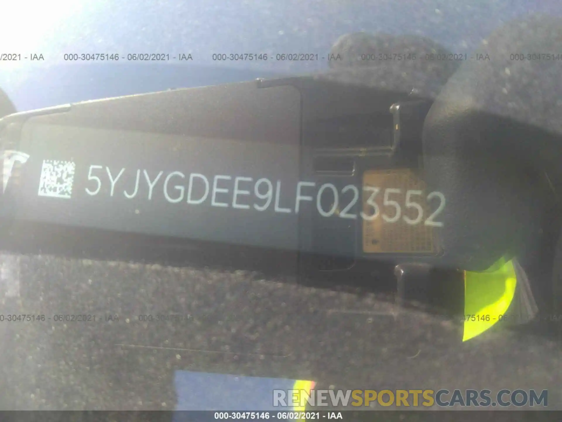 9 Photograph of a damaged car 5YJYGDEE9LF023552 TESLA MODEL Y 2020