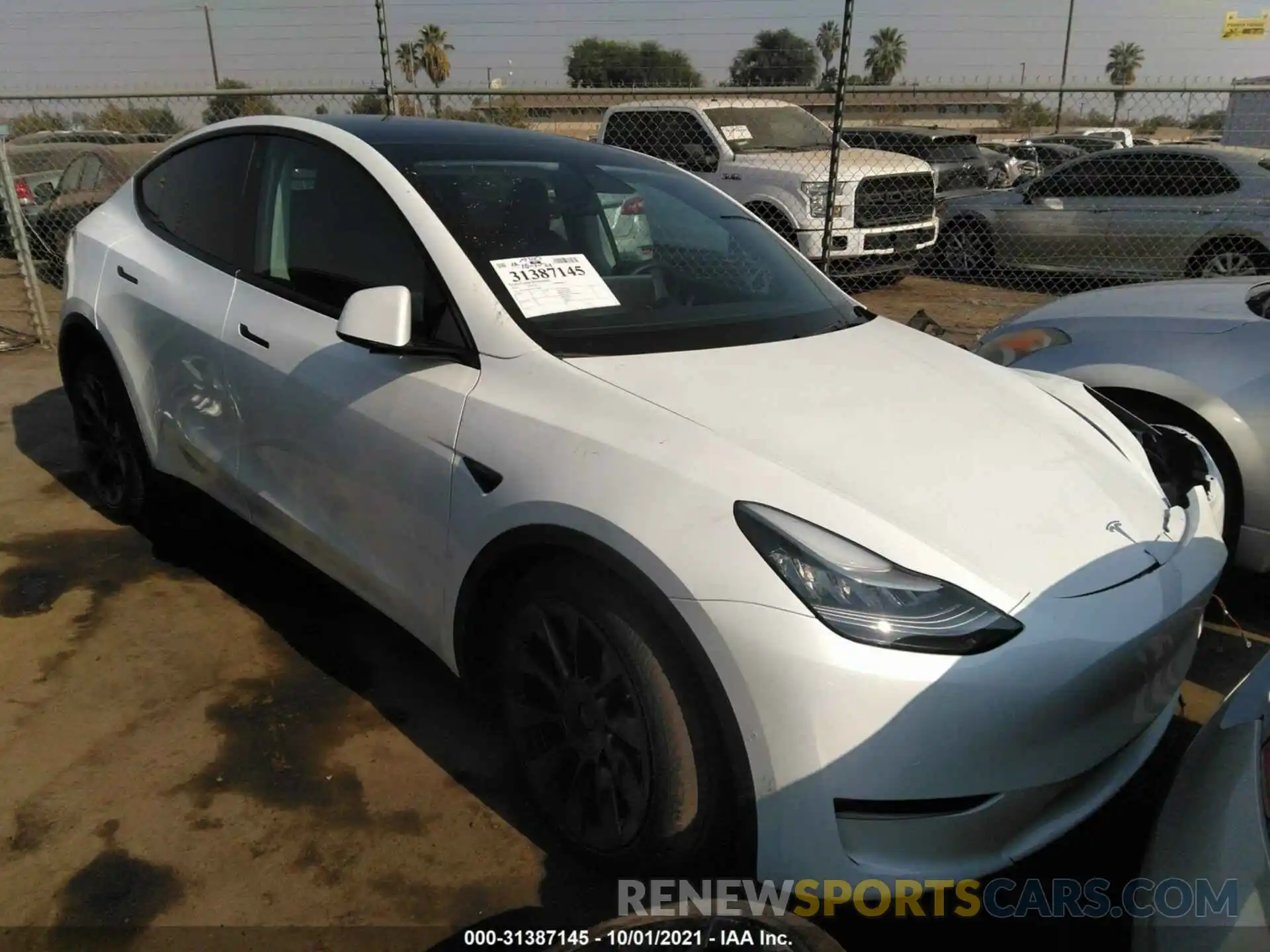 1 Photograph of a damaged car 5YJYGDEE9LF025494 TESLA MODEL Y 2020