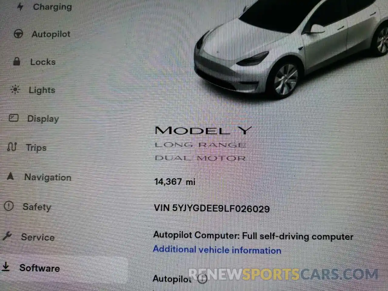 8 Фотография поврежденного автомобиля 5YJYGDEE9LF026029 TESLA MODEL Y 2020