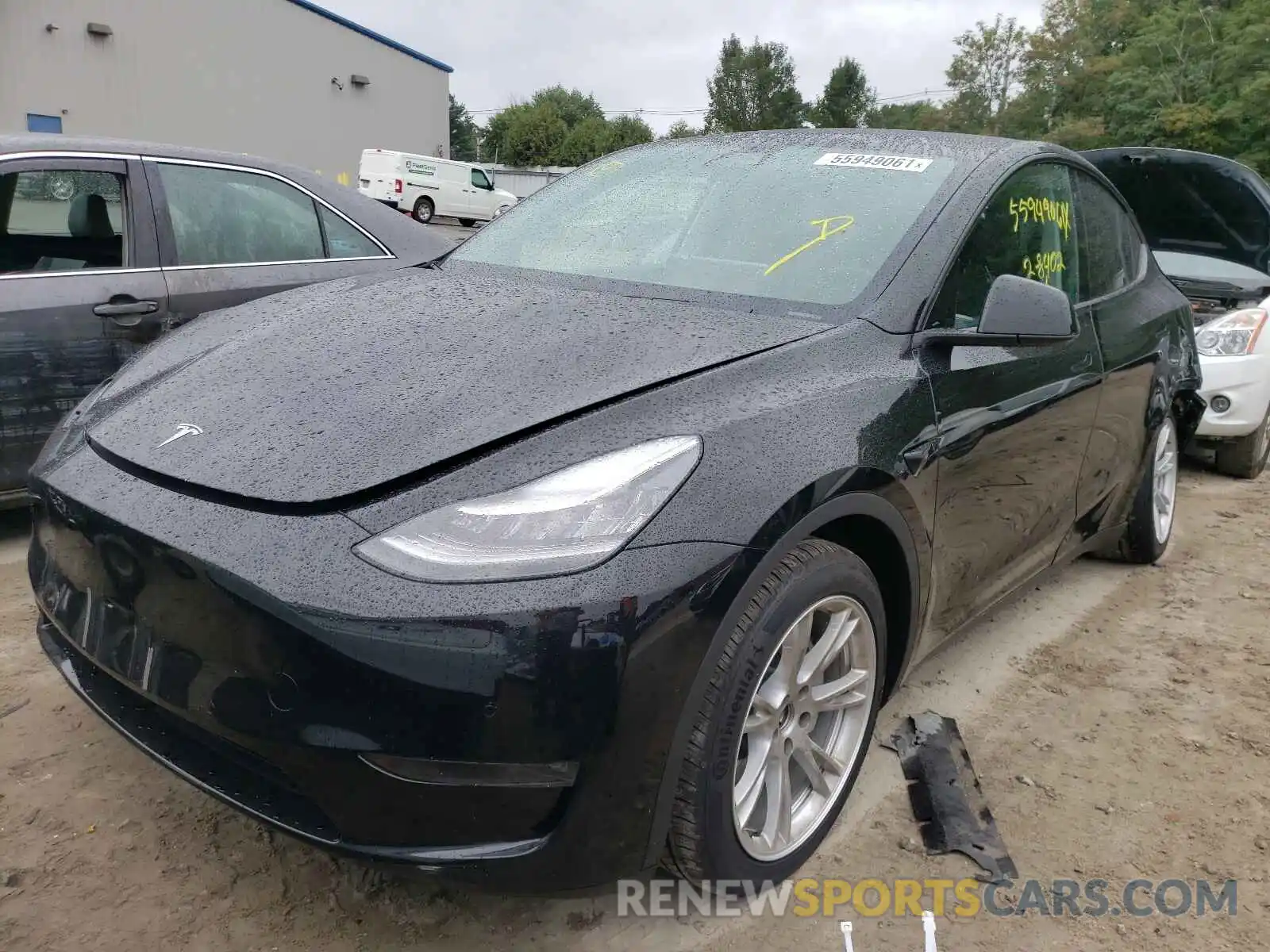 2 Photograph of a damaged car 5YJYGDEE9LF026967 TESLA MODEL Y 2020