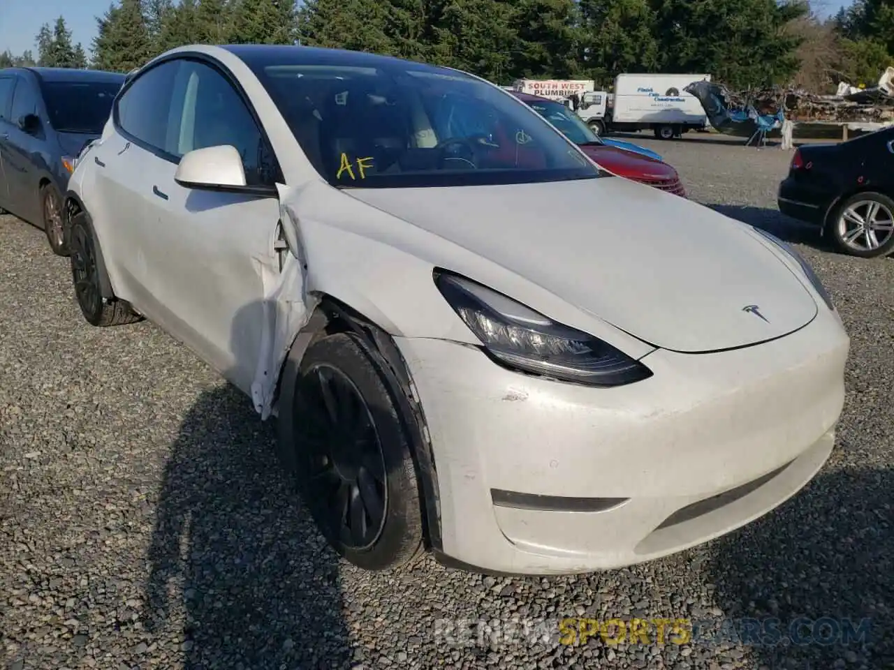 1 Photograph of a damaged car 5YJYGDEE9LF029691 TESLA MODEL Y 2020