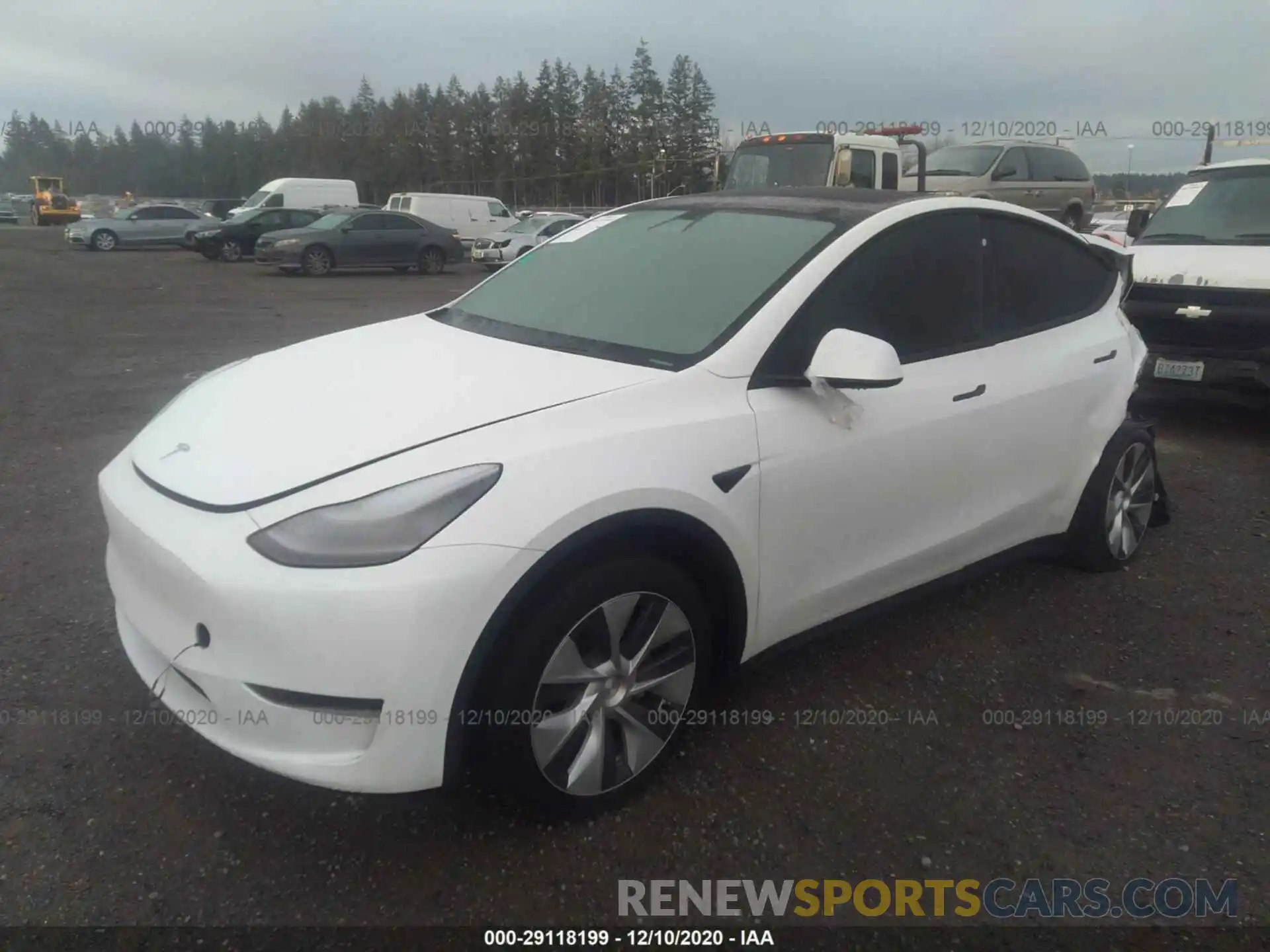 2 Photograph of a damaged car 5YJYGDEE9LF031943 TESLA MODEL Y 2020