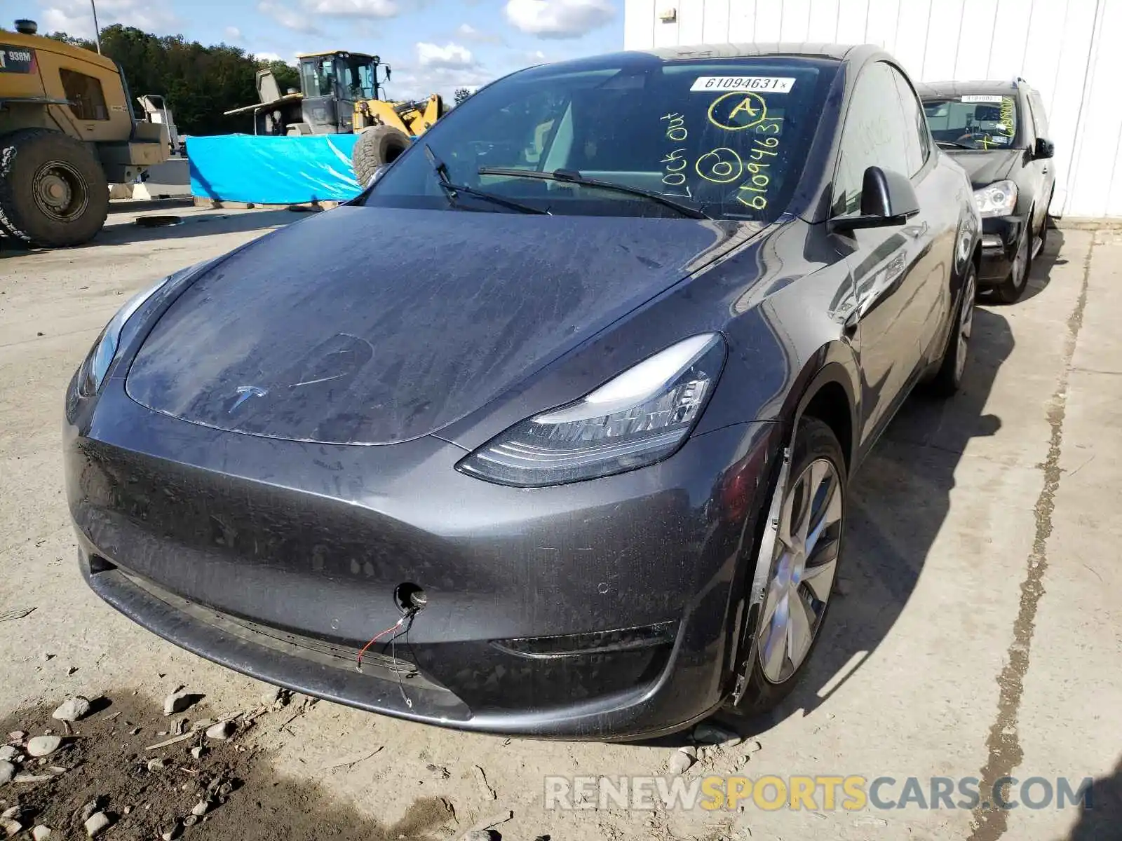 2 Photograph of a damaged car 5YJYGDEE9LF032896 TESLA MODEL Y 2020