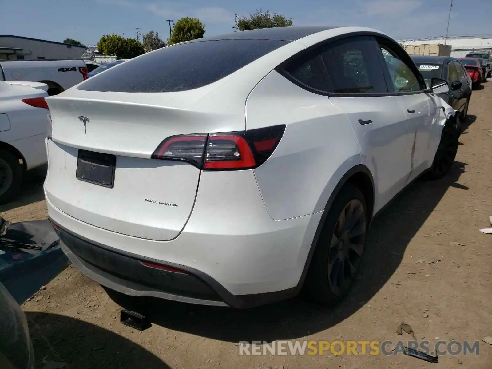 4 Photograph of a damaged car 5YJYGDEE9LF036902 TESLA MODEL Y 2020