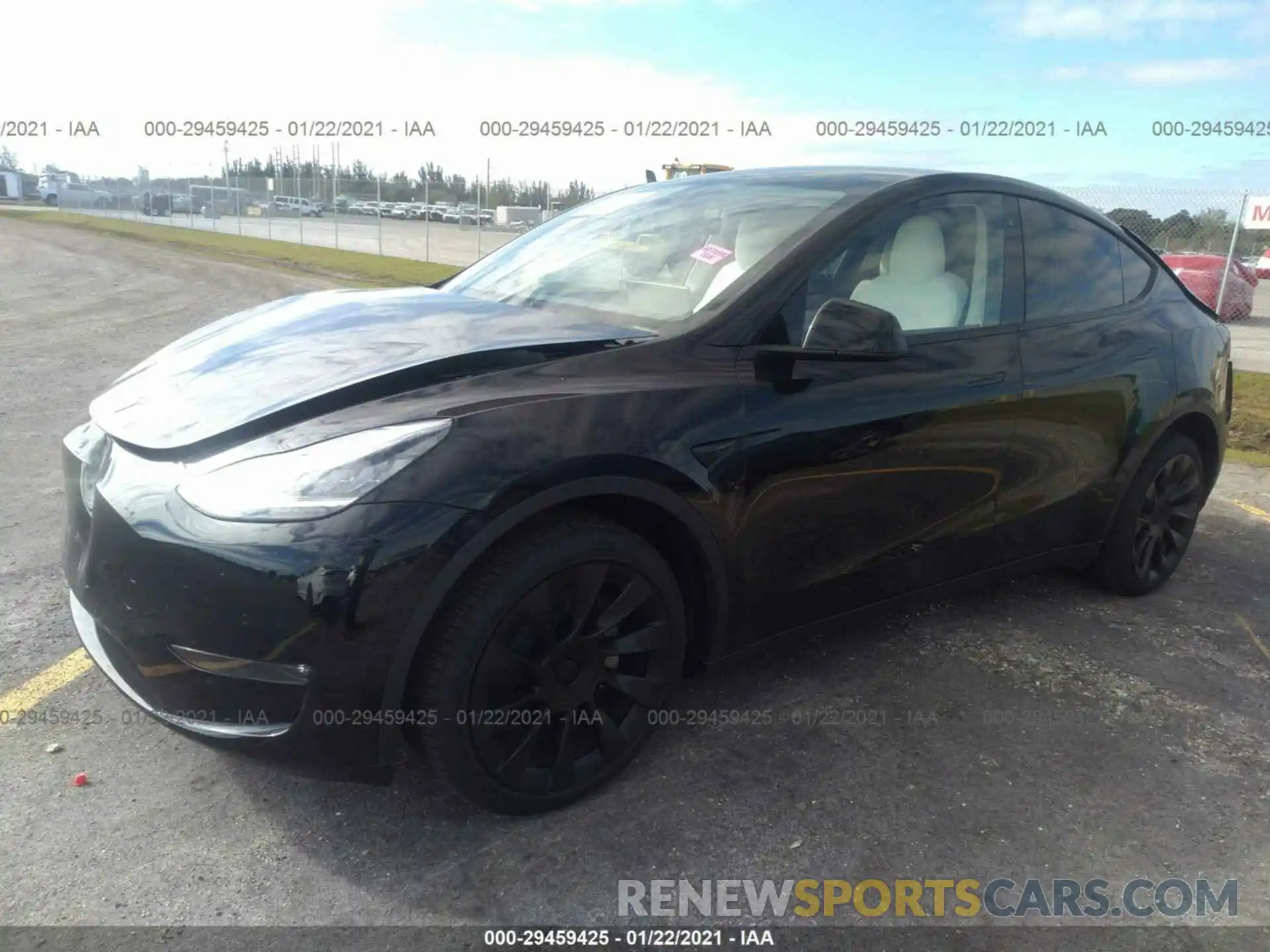 2 Photograph of a damaged car 5YJYGDEE9LF040562 TESLA MODEL Y 2020