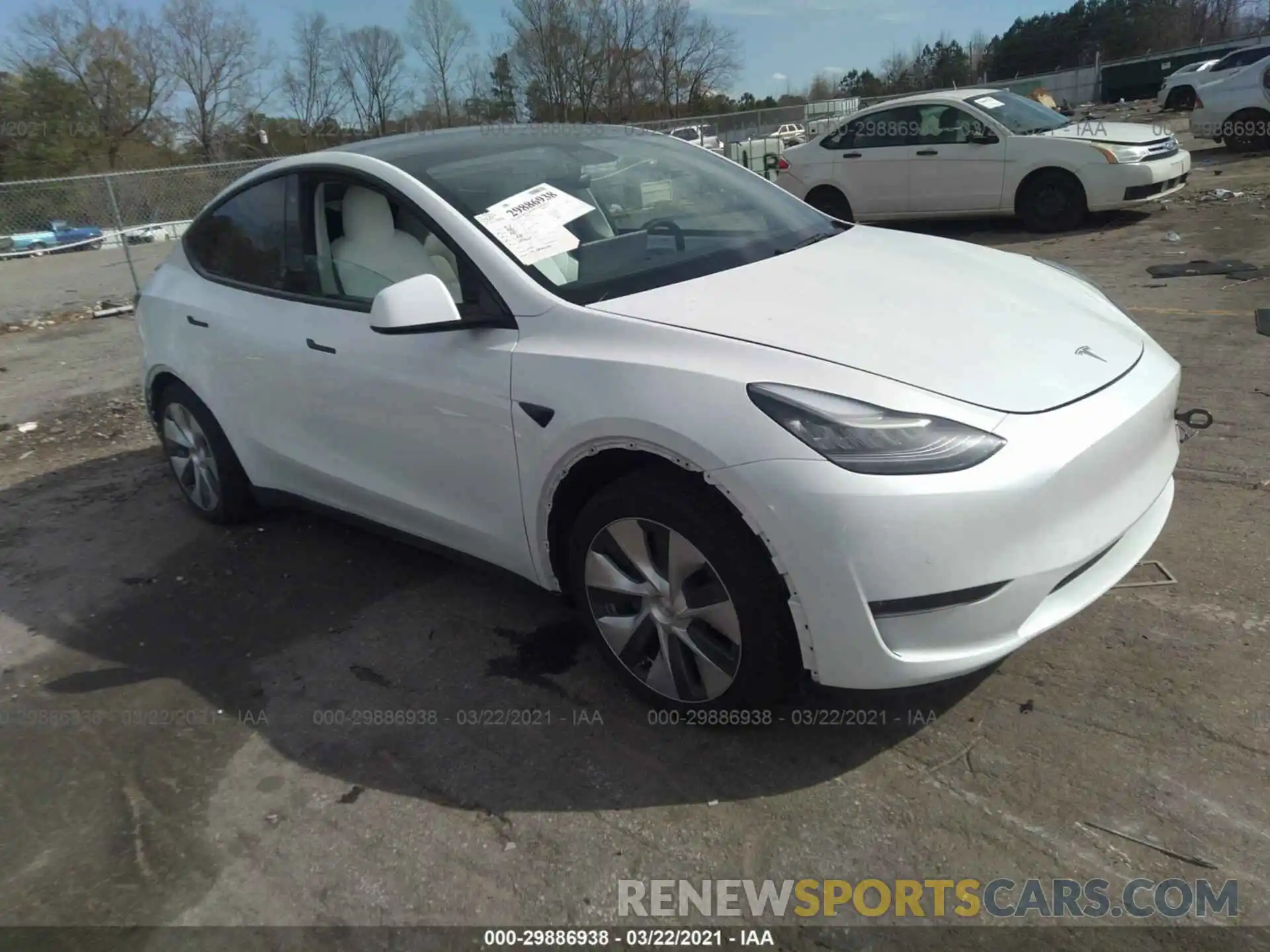 1 Photograph of a damaged car 5YJYGDEE9LF043011 TESLA MODEL Y 2020