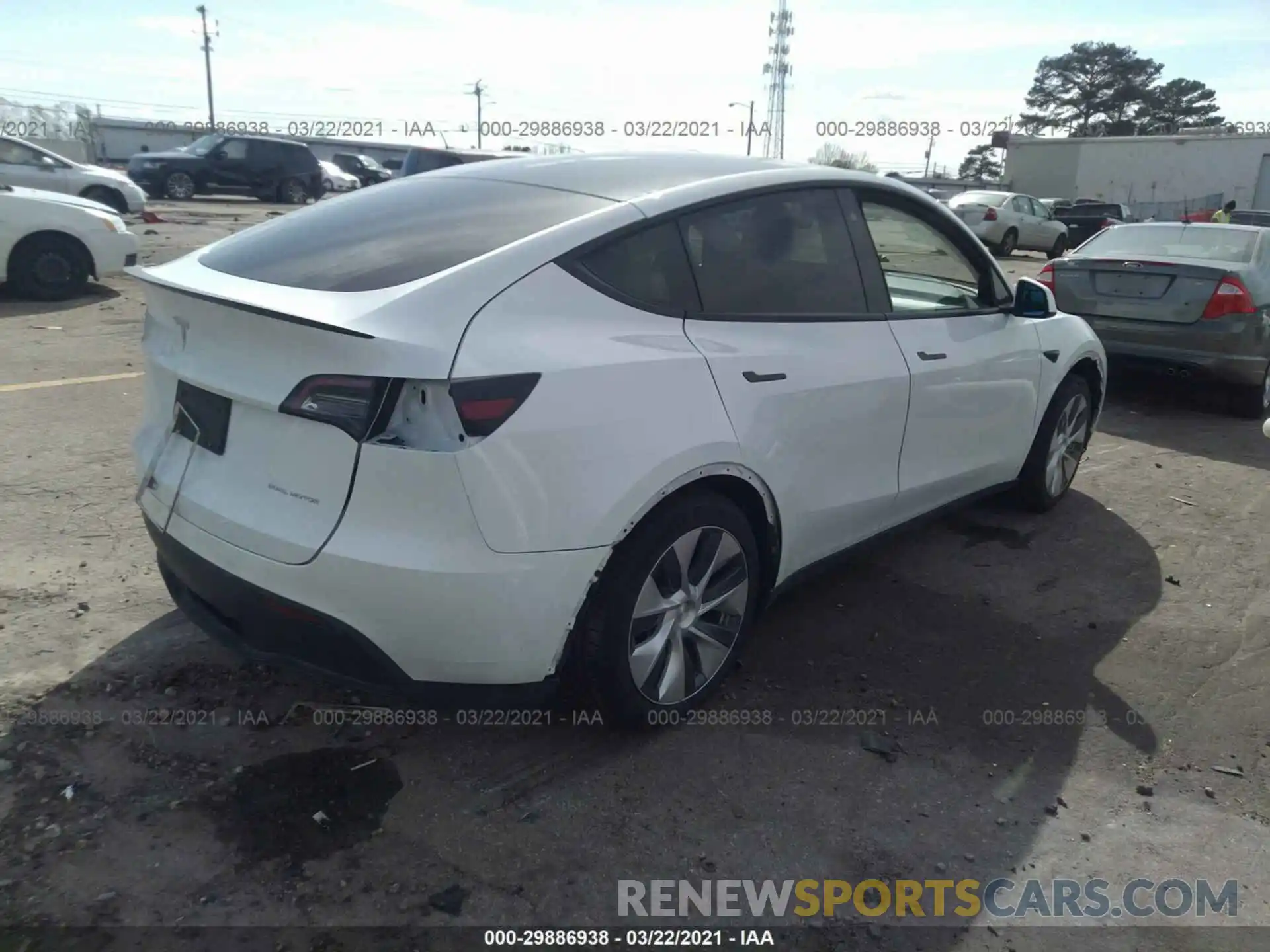 4 Photograph of a damaged car 5YJYGDEE9LF043011 TESLA MODEL Y 2020