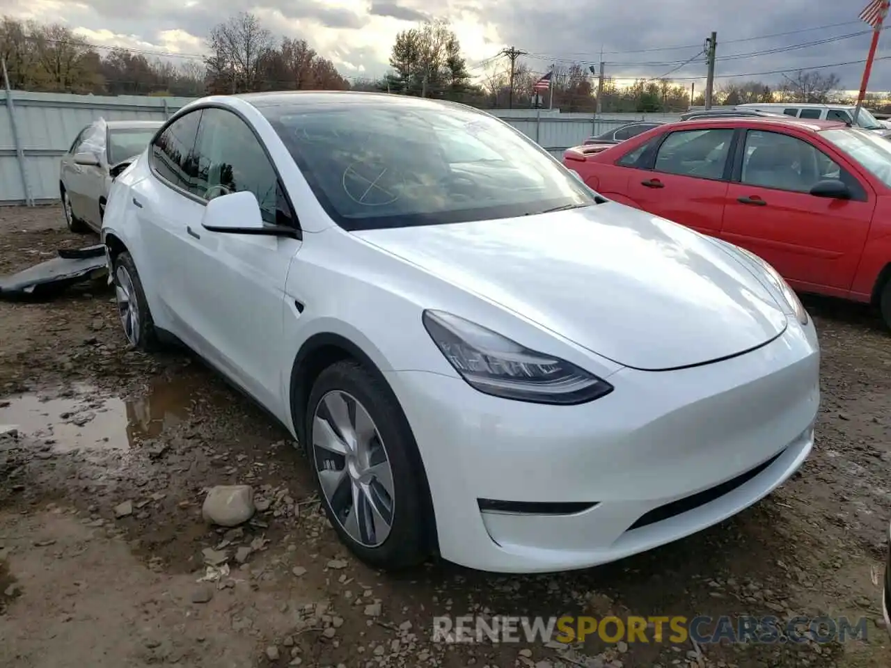 1 Photograph of a damaged car 5YJYGDEE9LF043820 TESLA MODEL Y 2020