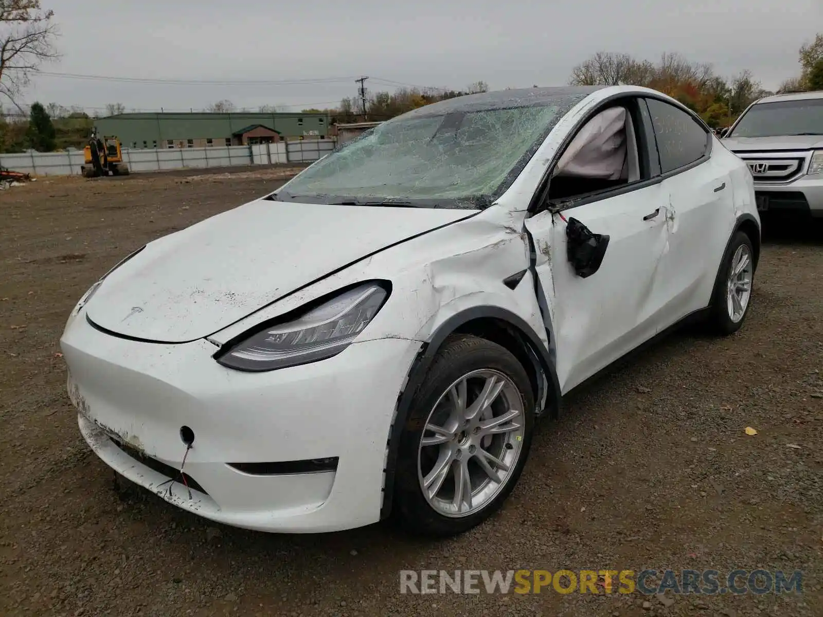 2 Photograph of a damaged car 5YJYGDEE9LF047723 TESLA MODEL Y 2020