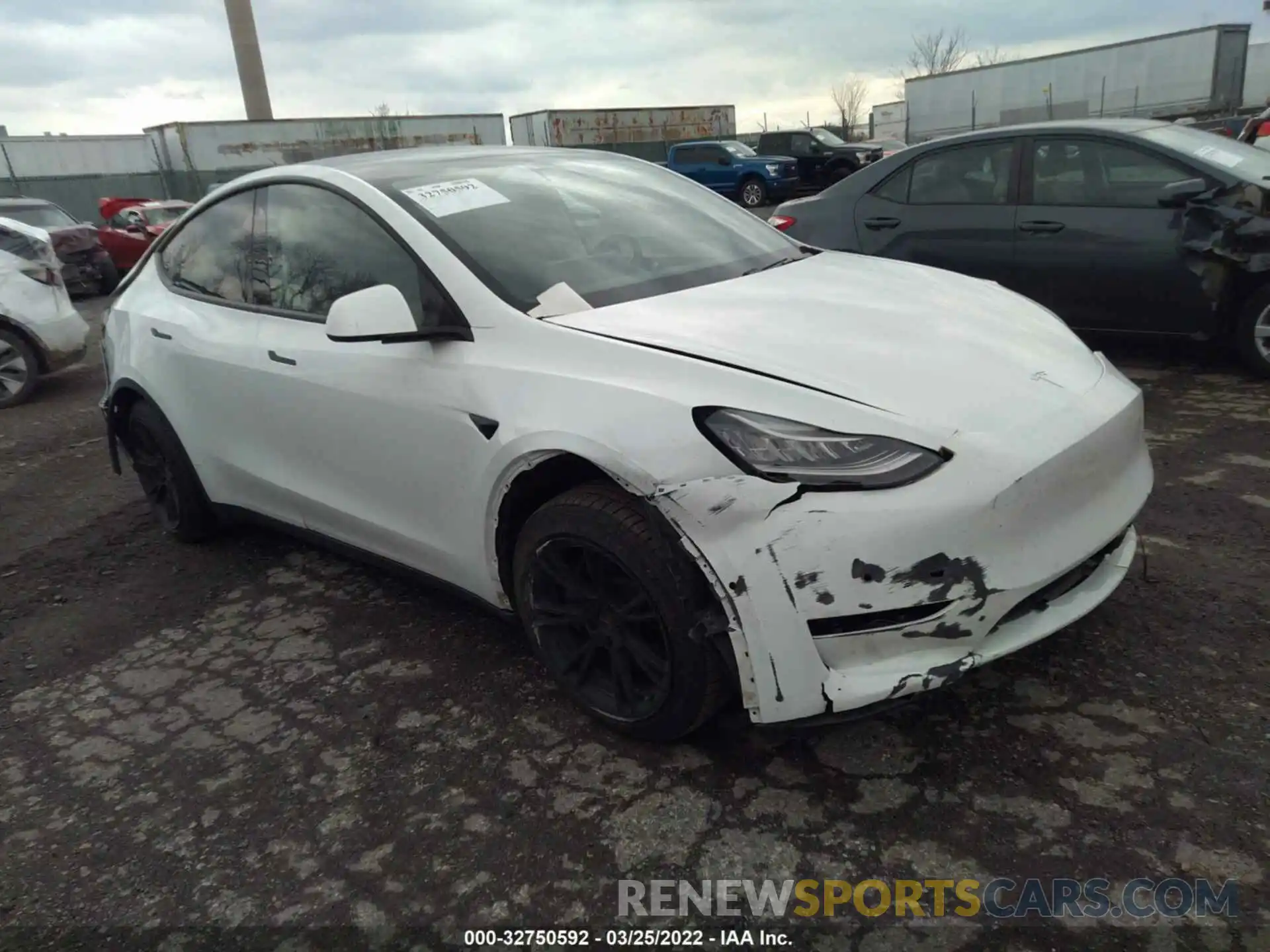 1 Photograph of a damaged car 5YJYGDEE9LF048158 TESLA MODEL Y 2020