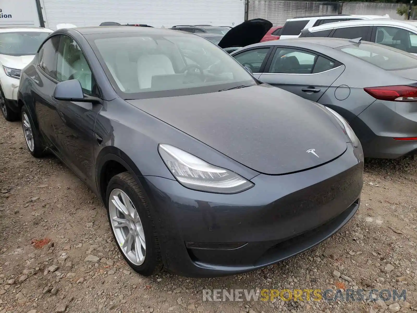 1 Photograph of a damaged car 5YJYGDEE9LF049343 TESLA MODEL Y 2020