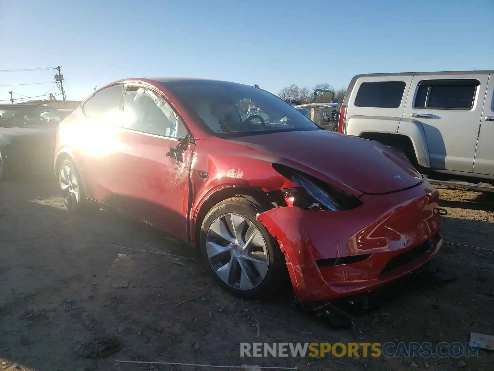 1 Photograph of a damaged car 5YJYGDEE9LF049715 TESLA MODEL Y 2020