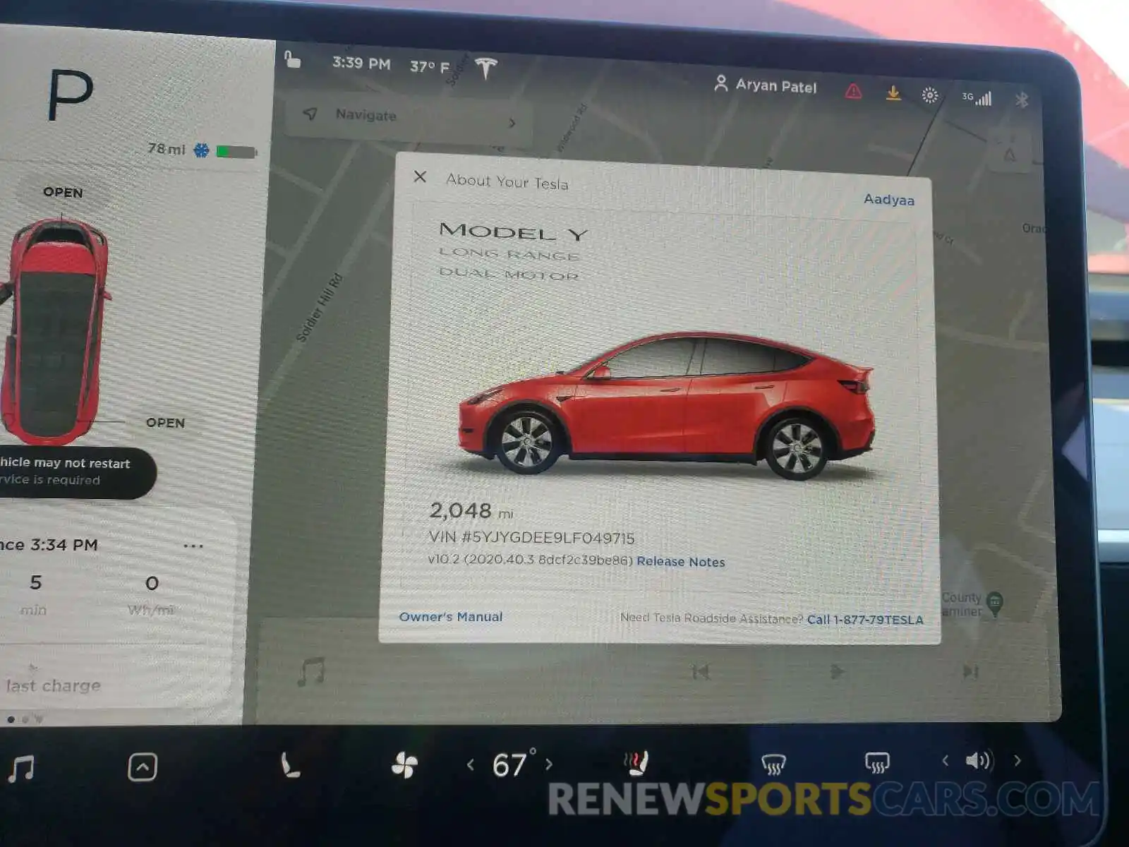 8 Photograph of a damaged car 5YJYGDEE9LF049715 TESLA MODEL Y 2020