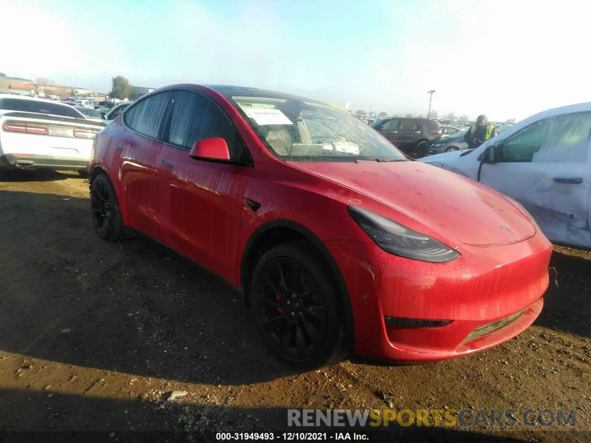 1 Photograph of a damaged car 5YJYGDEE9LF052128 TESLA MODEL Y 2020