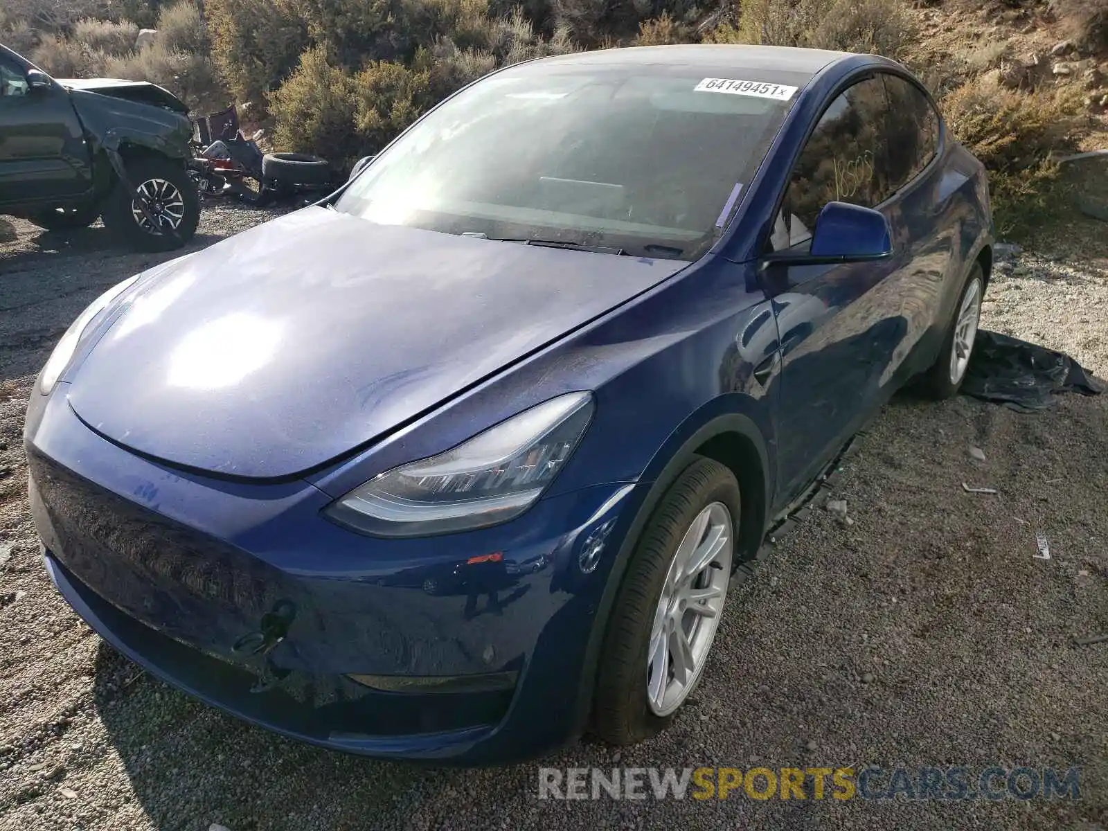 2 Фотография поврежденного автомобиля 5YJYGDEE9LF055482 TESLA MODEL Y 2020