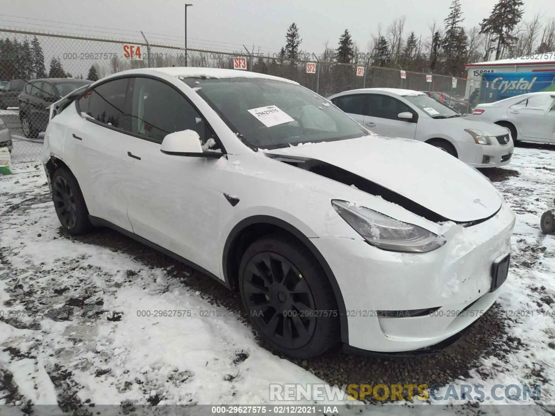 1 Photograph of a damaged car 5YJYGDEE9LF058334 TESLA MODEL Y 2020