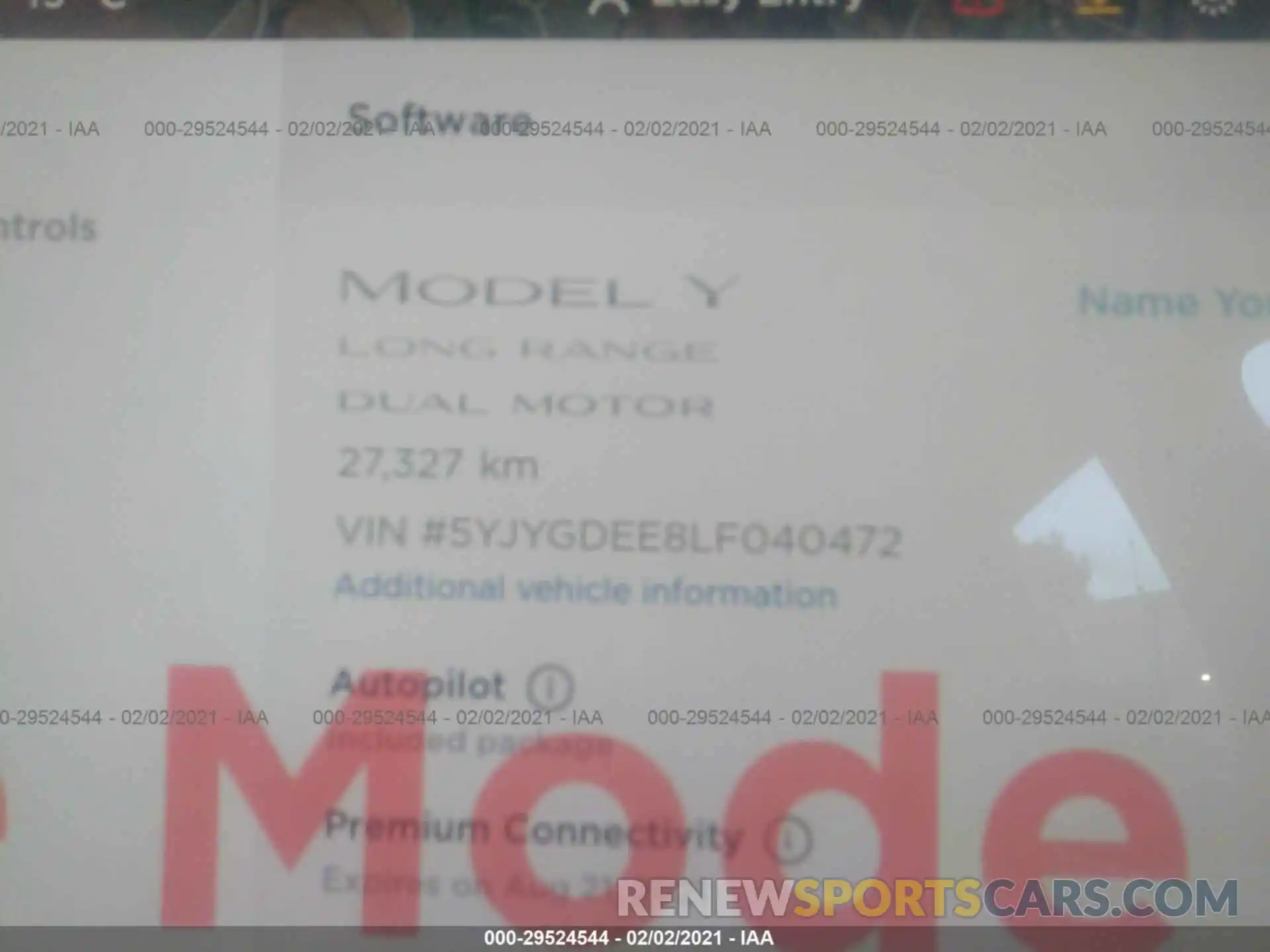 7 Photograph of a damaged car 5YJYGDEEHLF040472 TESLA MODEL Y 2020