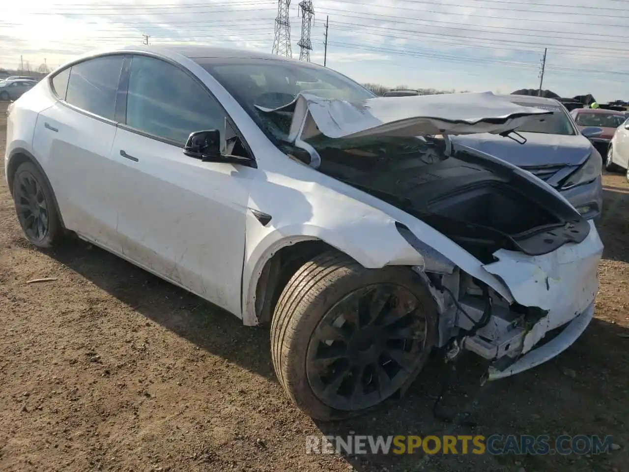 1 Фотография поврежденного автомобиля 5YJYGDEEXLF011247 TESLA MODEL Y 2020