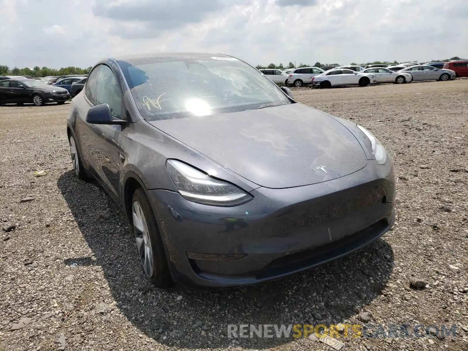 1 Photograph of a damaged car 5YJYGDEEXLF011491 TESLA MODEL Y 2020