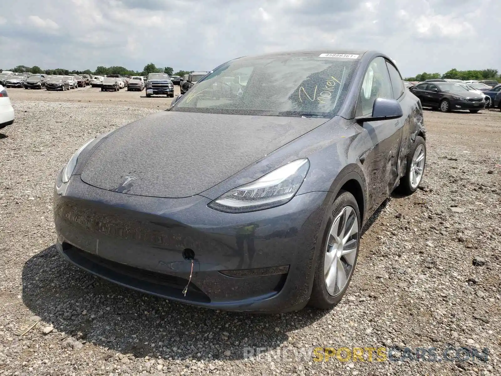 2 Photograph of a damaged car 5YJYGDEEXLF011491 TESLA MODEL Y 2020