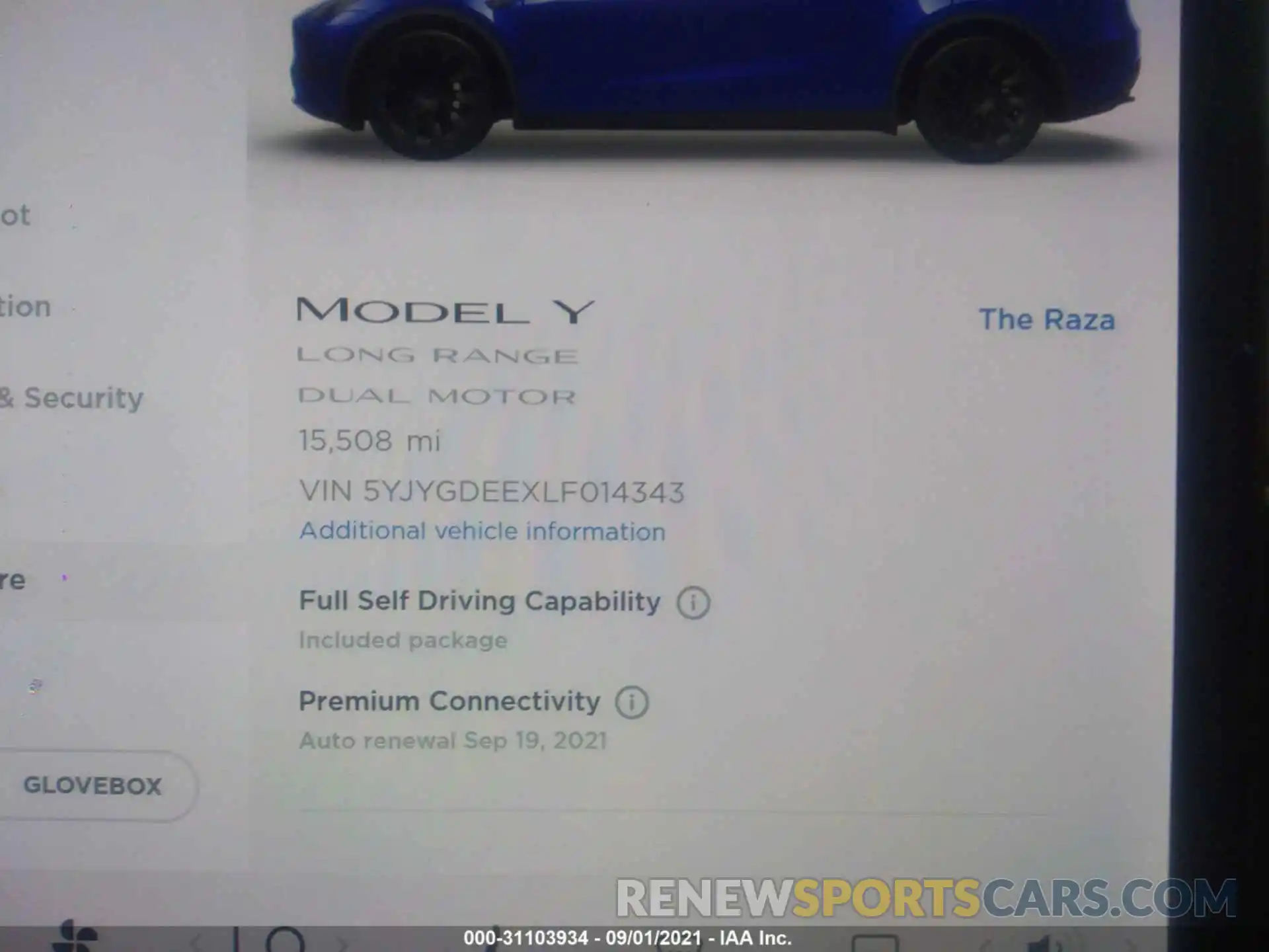 7 Фотография поврежденного автомобиля 5YJYGDEEXLF014343 TESLA MODEL Y 2020