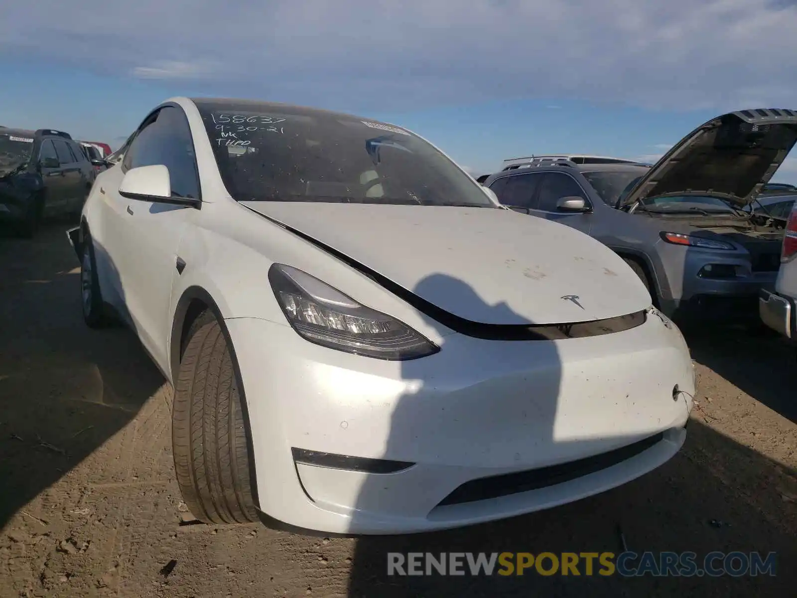 1 Photograph of a damaged car 5YJYGDEEXLF014794 TESLA MODEL Y 2020