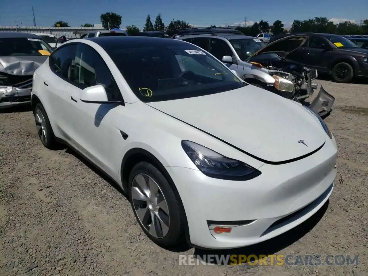 1 Фотография поврежденного автомобиля 5YJYGDEEXLF015489 TESLA MODEL Y 2020