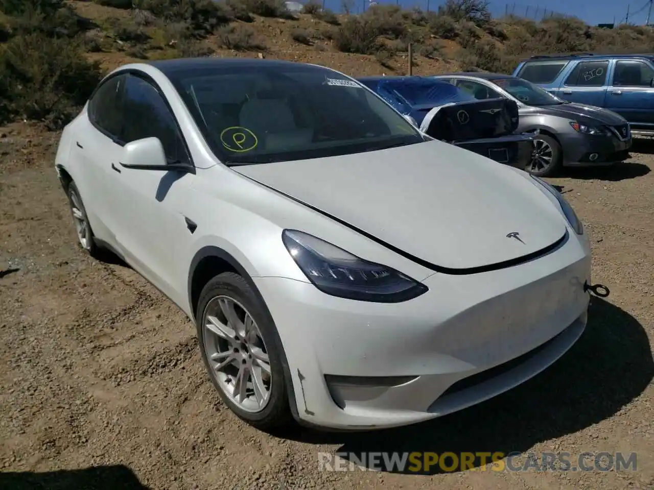 1 Photograph of a damaged car 5YJYGDEEXLF023771 TESLA MODEL Y 2020