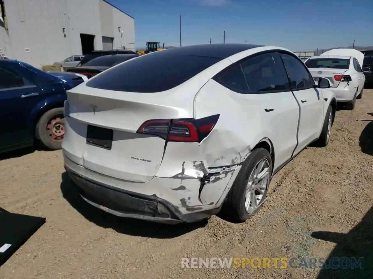 4 Photograph of a damaged car 5YJYGDEEXLF023771 TESLA MODEL Y 2020