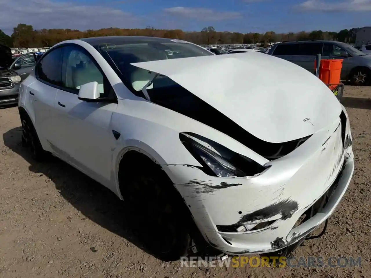 1 Photograph of a damaged car 5YJYGDEEXLF024371 TESLA MODEL Y 2020