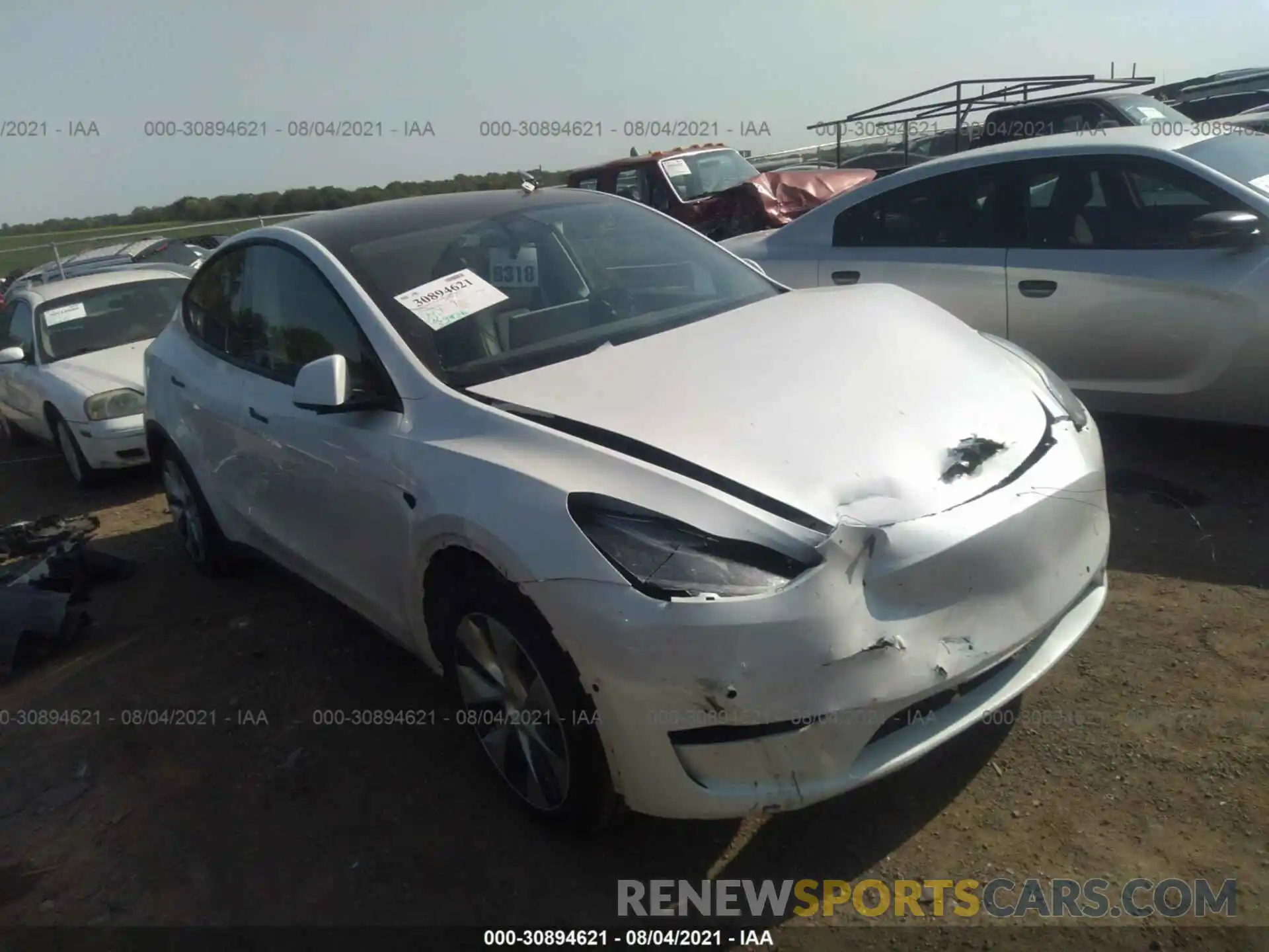 1 Photograph of a damaged car 5YJYGDEEXLF026864 TESLA MODEL Y 2020