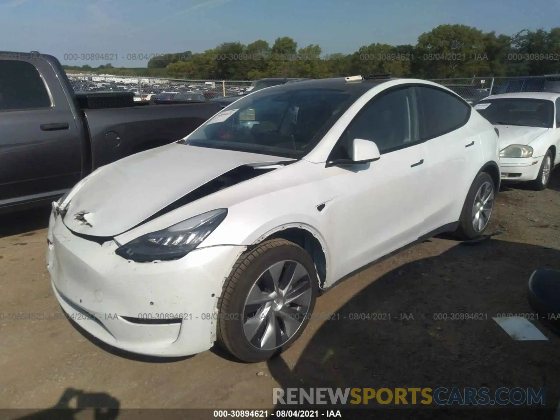 2 Photograph of a damaged car 5YJYGDEEXLF026864 TESLA MODEL Y 2020