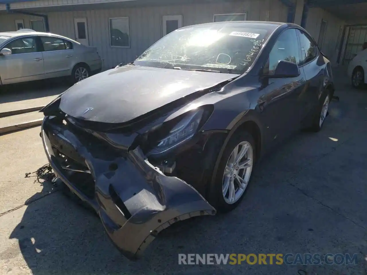 2 Photograph of a damaged car 5YJYGDEEXLF027383 TESLA MODEL Y 2020