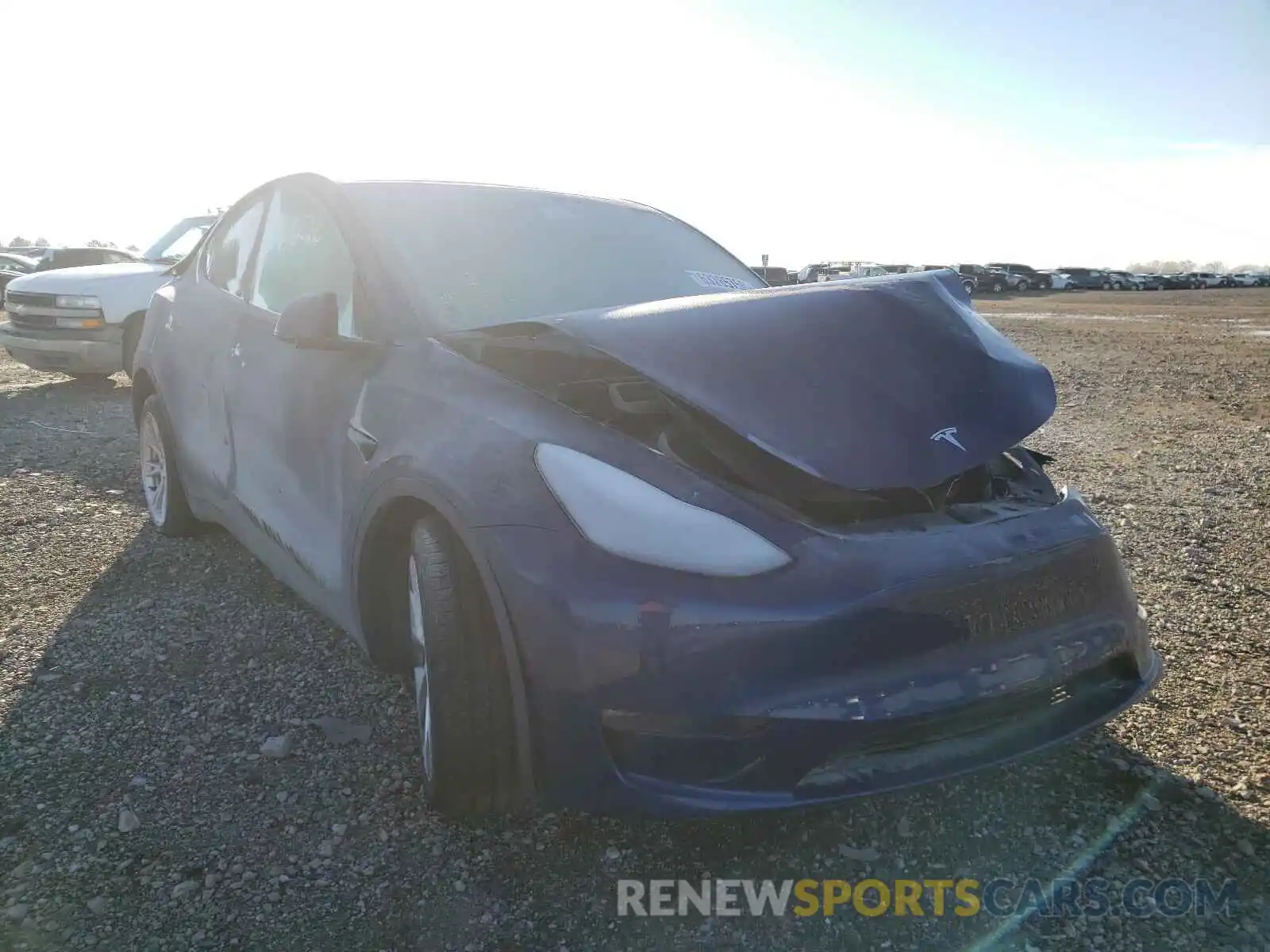 1 Photograph of a damaged car 5YJYGDEEXLF027612 TESLA MODEL Y 2020