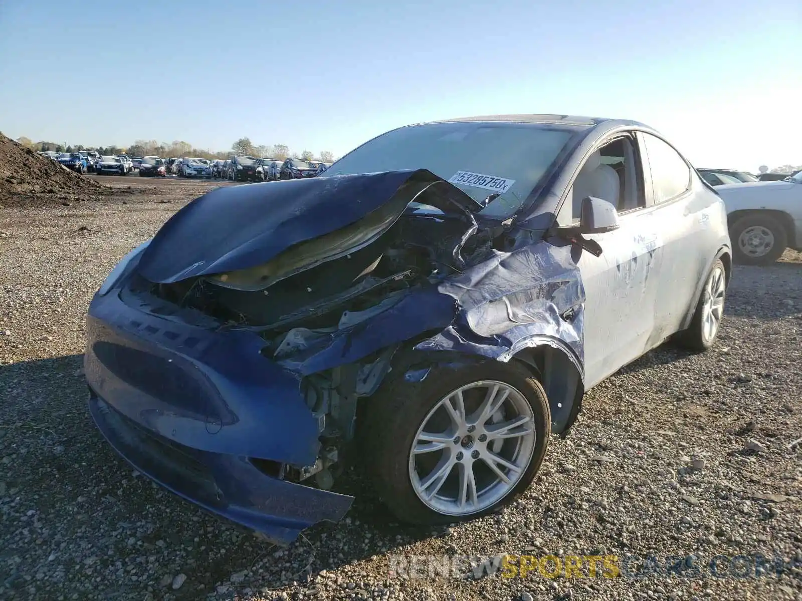 2 Photograph of a damaged car 5YJYGDEEXLF027612 TESLA MODEL Y 2020