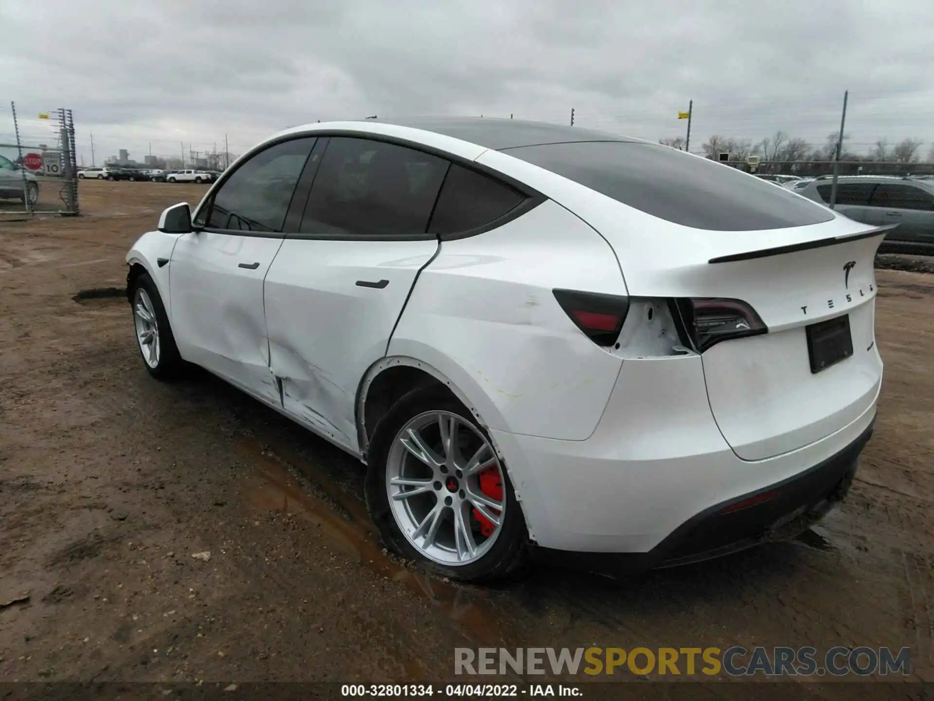 3 Фотография поврежденного автомобиля 5YJYGDEEXLF028419 TESLA MODEL Y 2020