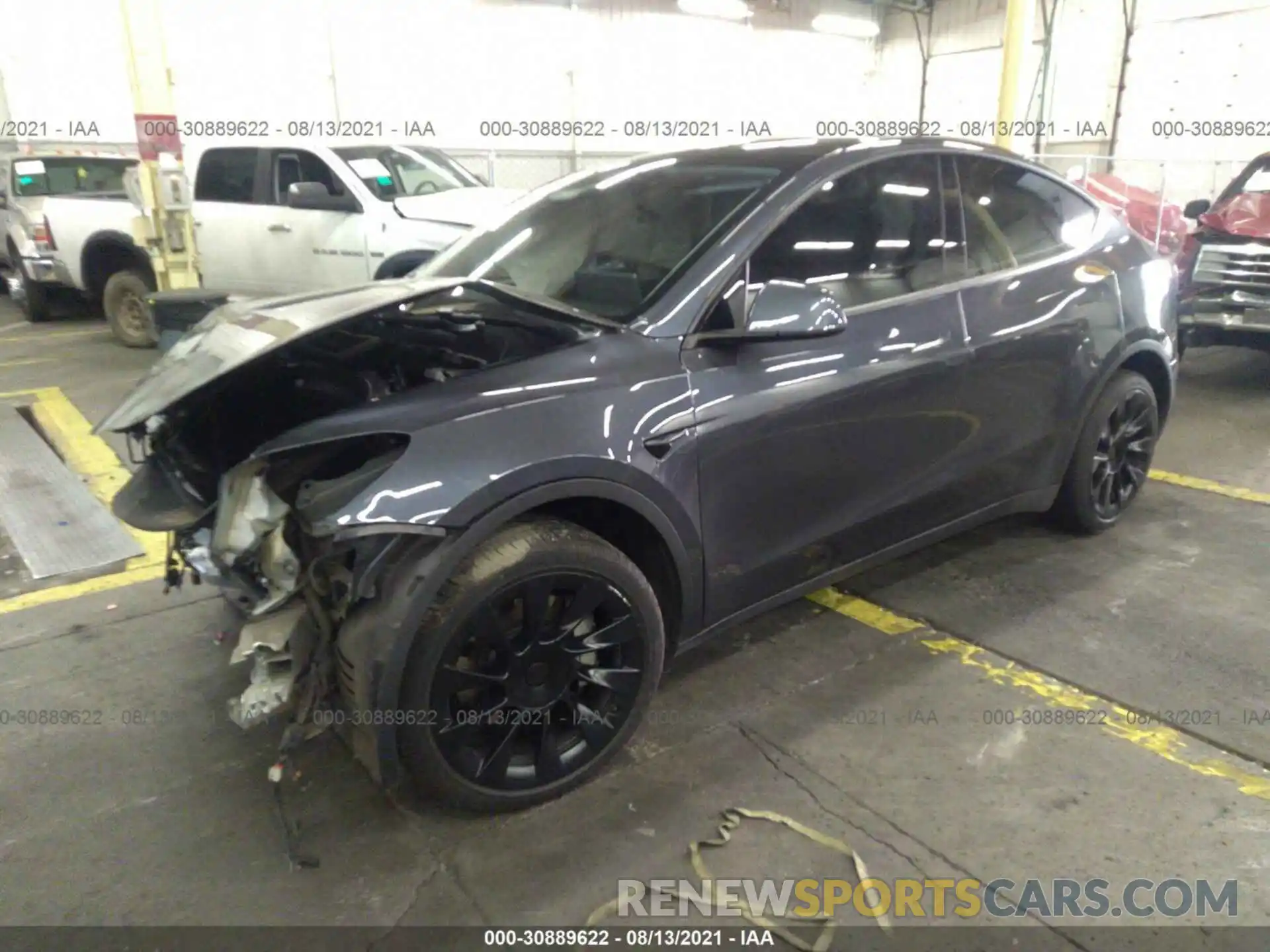 2 Photograph of a damaged car 5YJYGDEEXLF029330 TESLA MODEL Y 2020