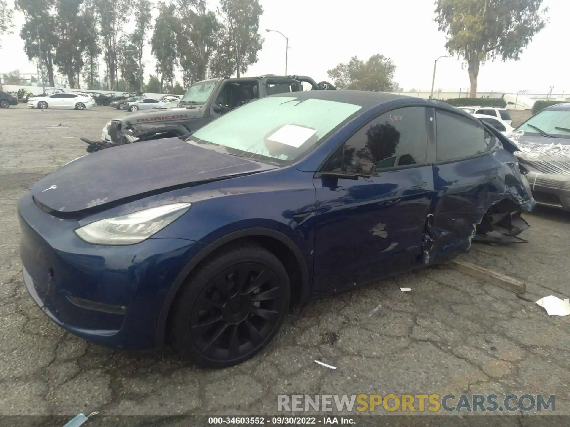 2 Фотография поврежденного автомобиля 5YJYGDEEXLF029537 TESLA MODEL Y 2020